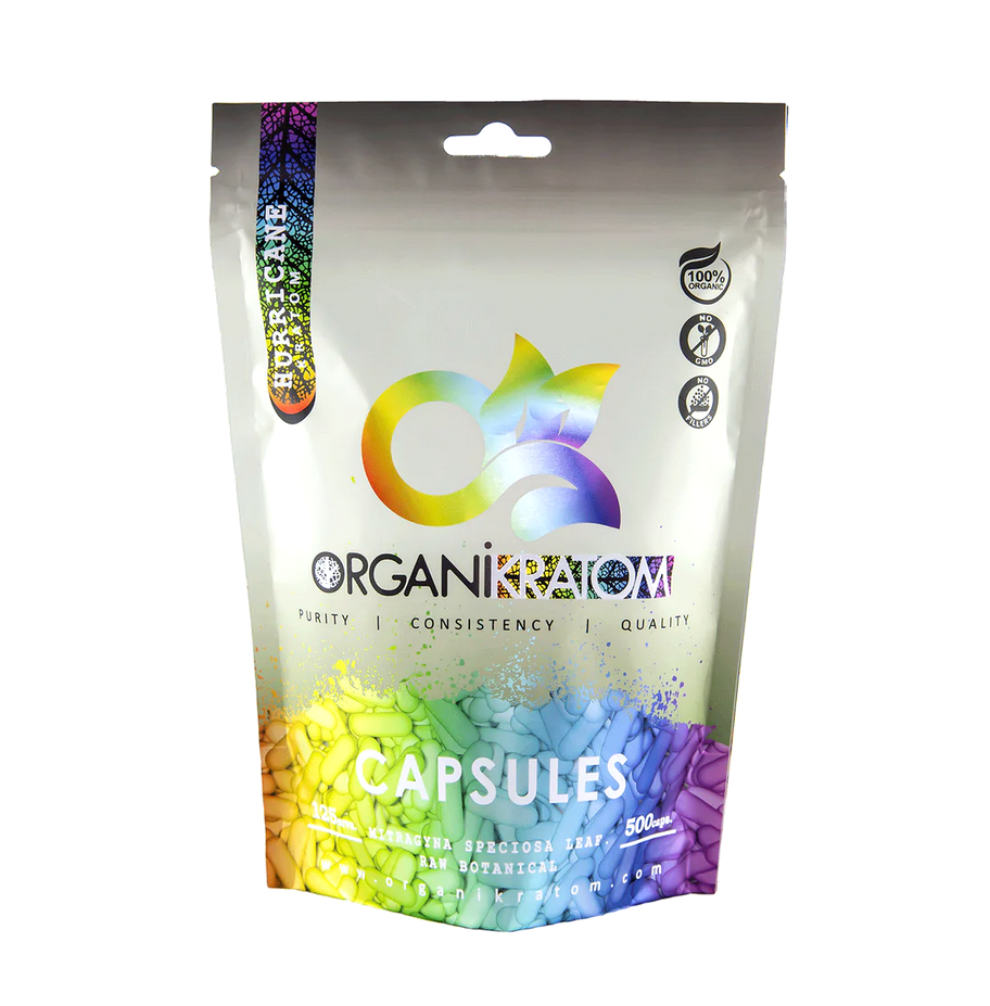 ORGANI KRATOM CAPSULES 500PK HURRICANE (1CT)