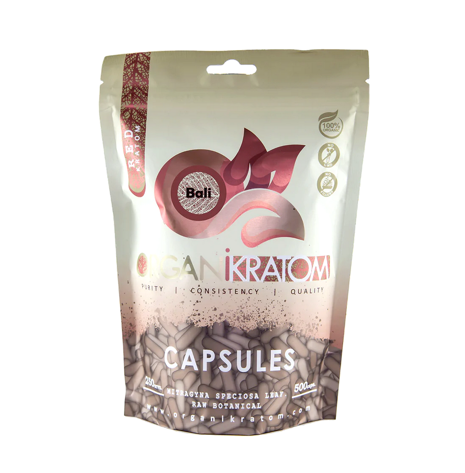 ORGANI KRATOM CAPSULES 500PK RED BALI (1CT)