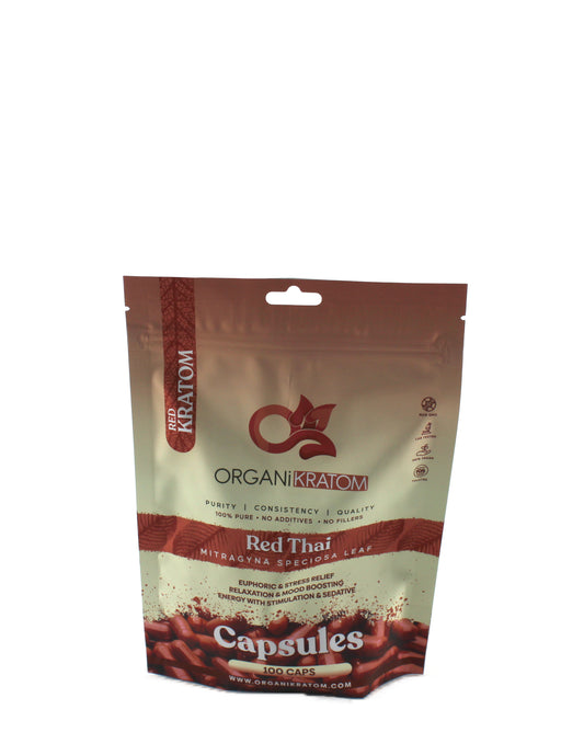 ORGANI KRATOM CAPSULE 100PK RED THAI (1CT)