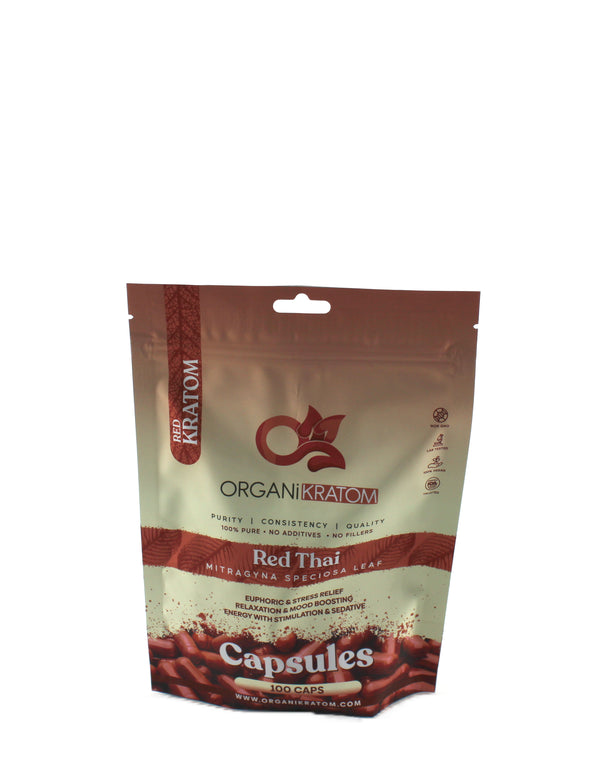 ORGANI KRATOM CAPSULE 100PK RED THAI (1CT)