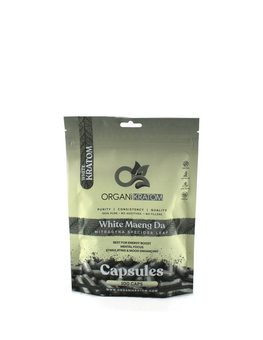 ORGANI KRATOM CAPSULE 100PK WHITE MAENG DA (1CT)