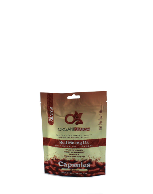 ORGANI KRATOM CAPSULE 50PK RED MAENG DA (1CT)