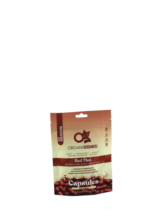 ORGANI KRATOM CAPSULE 50PK RED THAI (1CT)