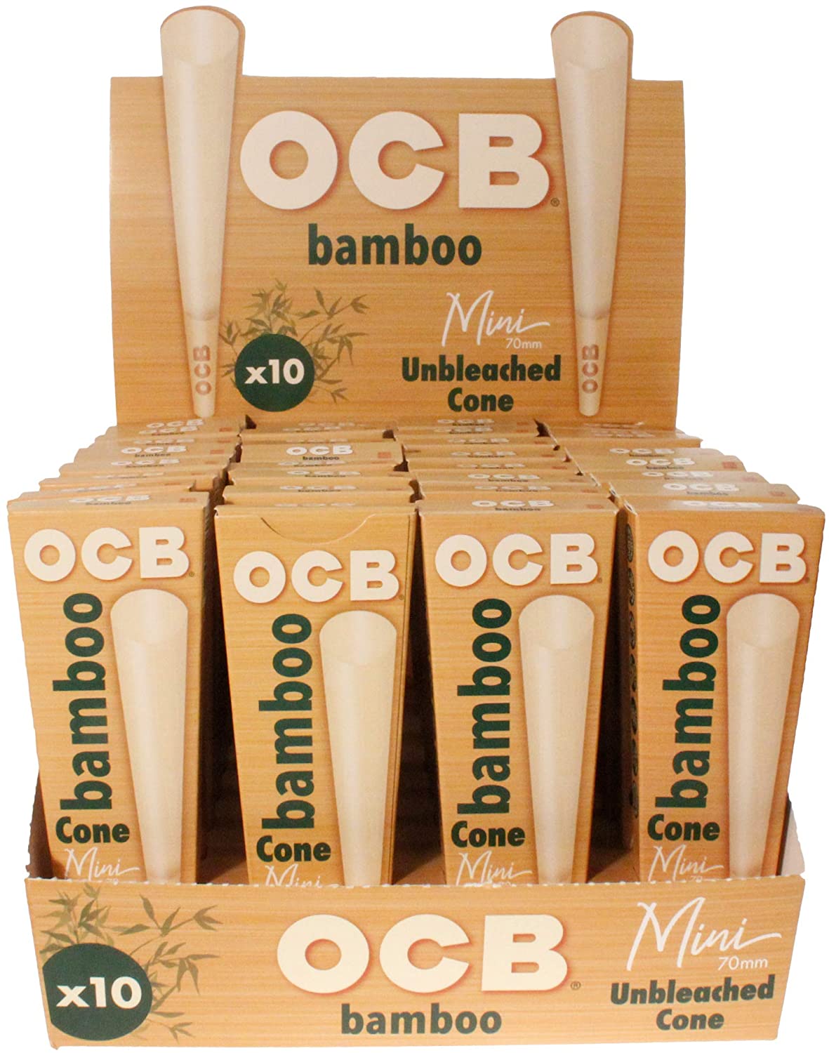 OCB BAMBOO CONE MINI 70MM 32/10CT