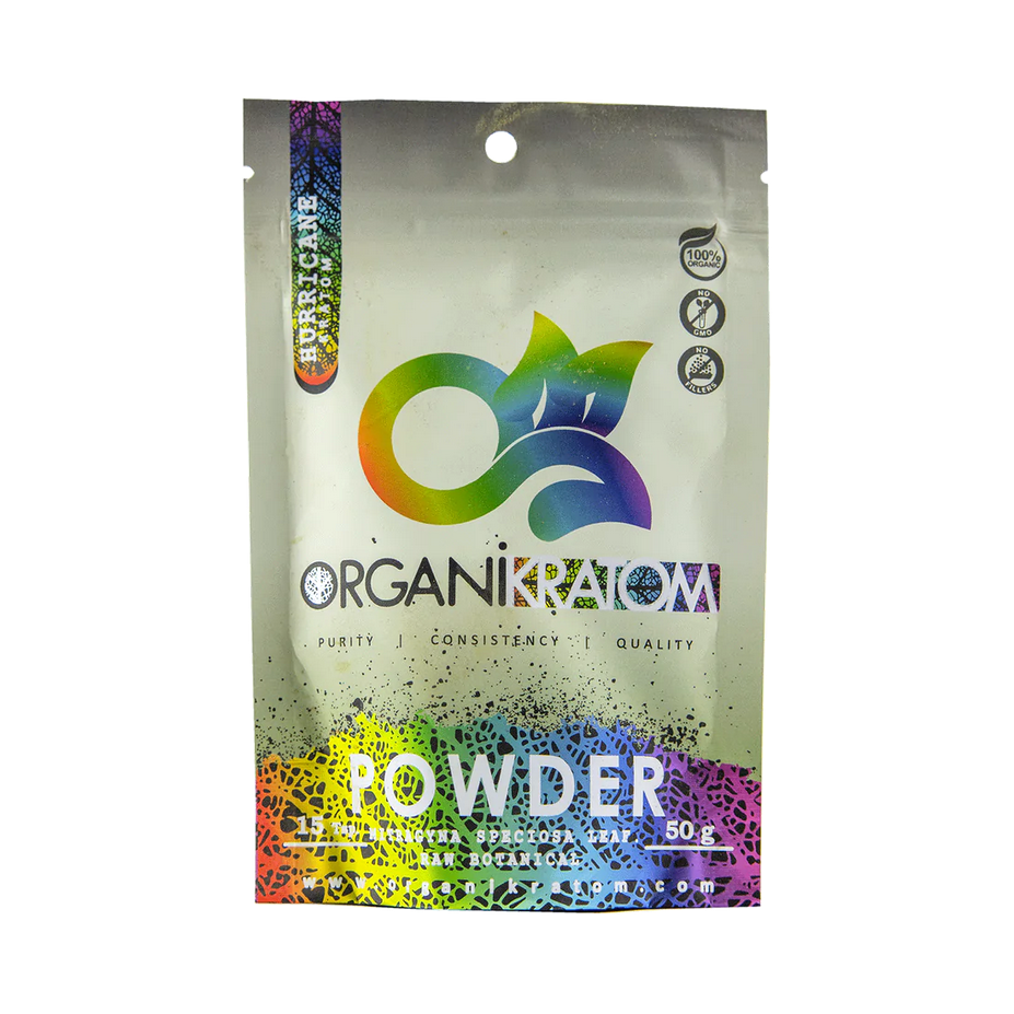 ORGANI KRATOM POWDER 50G HURRICANE (1CT)
