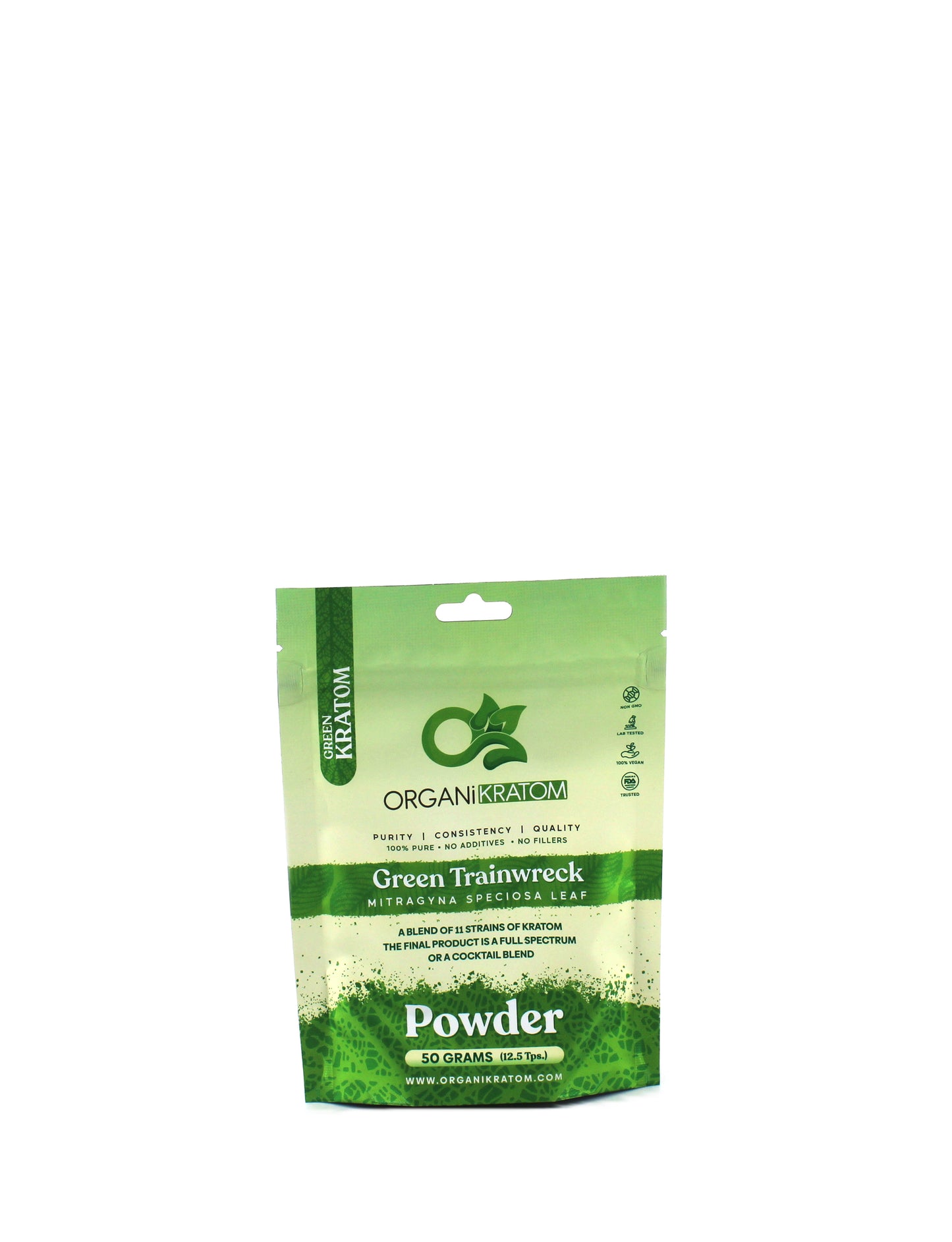ORGANI KRATOM POWDER 50G GREEN TRAINWRECK (1CT)
