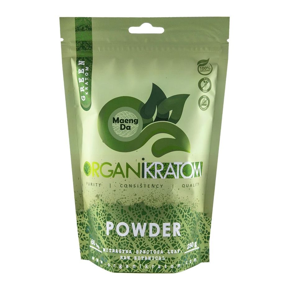 ORGANI KRATOM POWDER 250G GREEN MAENG DA (1CT)