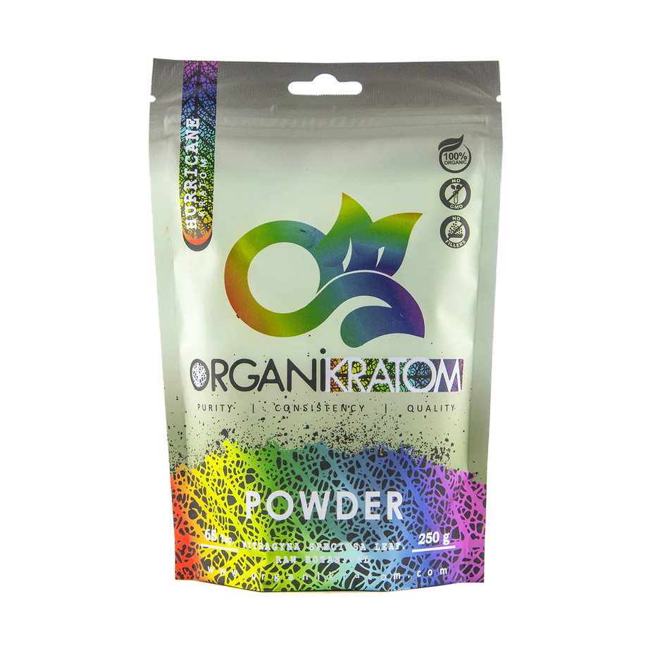 ORGANI KRATOM POWDER 250G HURRICANE (1CT)