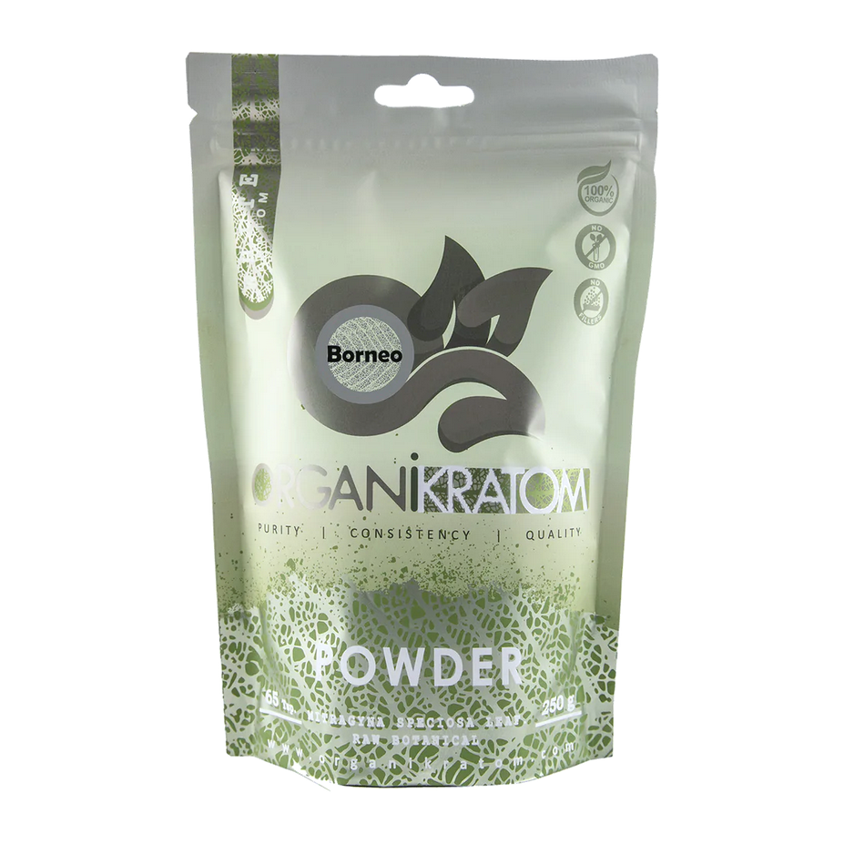 ORGANI KRATOM POWDER 250G WHITE BORNEO (1CT)