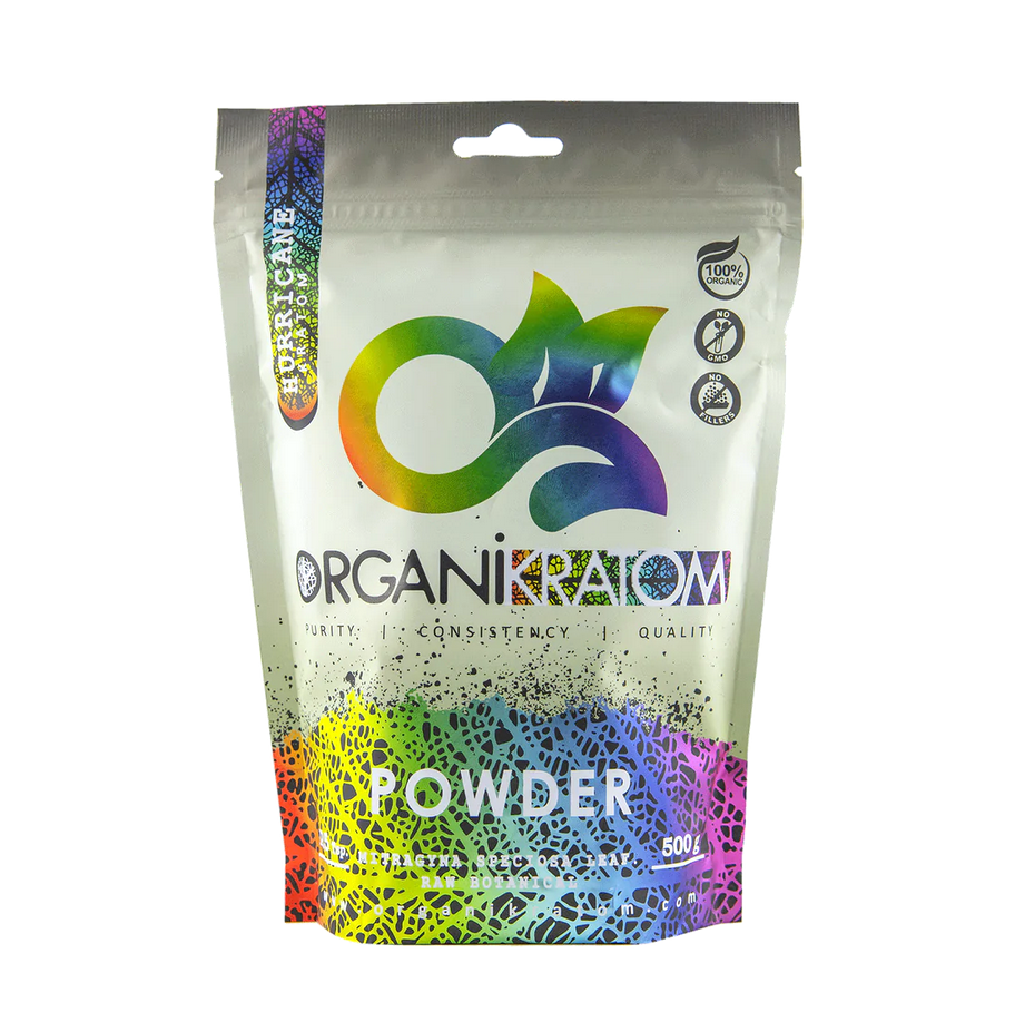 ORGANI KRATOM POWDER 500G HURRICANE (1CT)