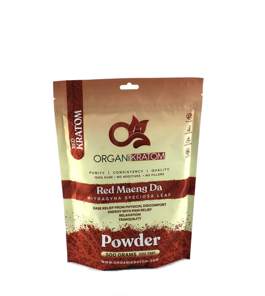 ORGANI KRATOM POWDER 500G RED MAENG DA (1CT)
