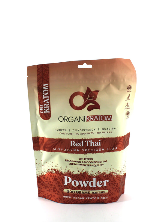 ORGANI KRATOM POWDER 500G RED THAI (1CT)