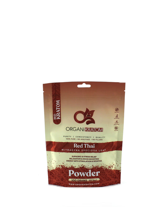 ORGANI KRATOM POWDER 100G RED THAI (1CT)