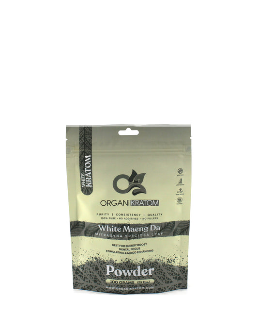 ORGANI KRATOM POWDER 100G WHITE MAENG DA (1CT)