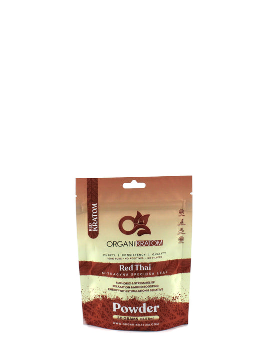 ORGANI KRATOM POWDER 50G RED THAI (1CT)