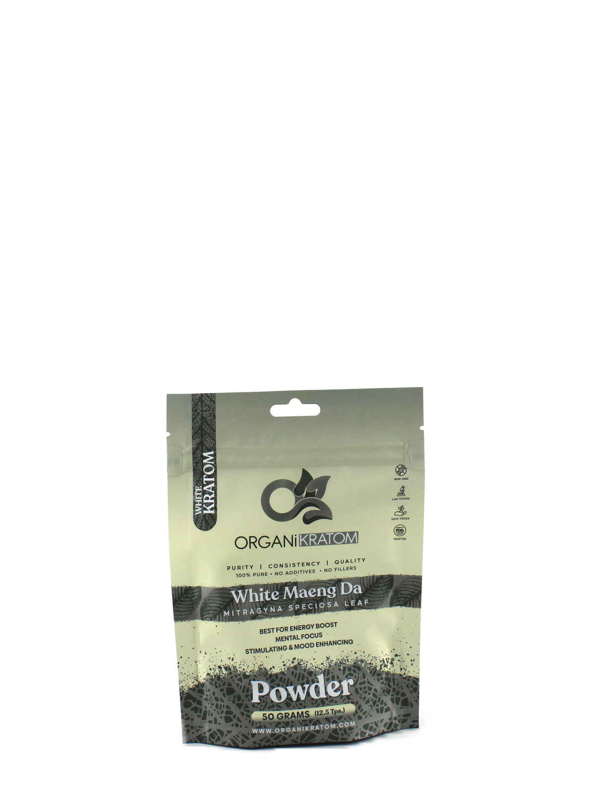 ORGANI KRATOM POWDER 50G WHITE MAENG DA (1CT)