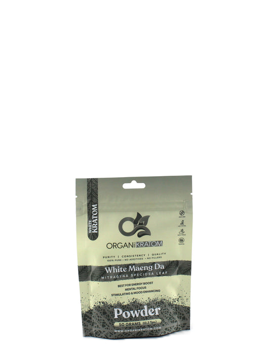 ORGANI KRATOM POWDER 50G WHITE MAENG DA (1CT)