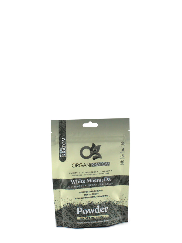 ORGANI KRATOM POWDER 50G WHITE MAENG DA (1CT)