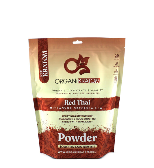 ORGANI KRATOM POWDER 1000G RED THAI (1CT)
