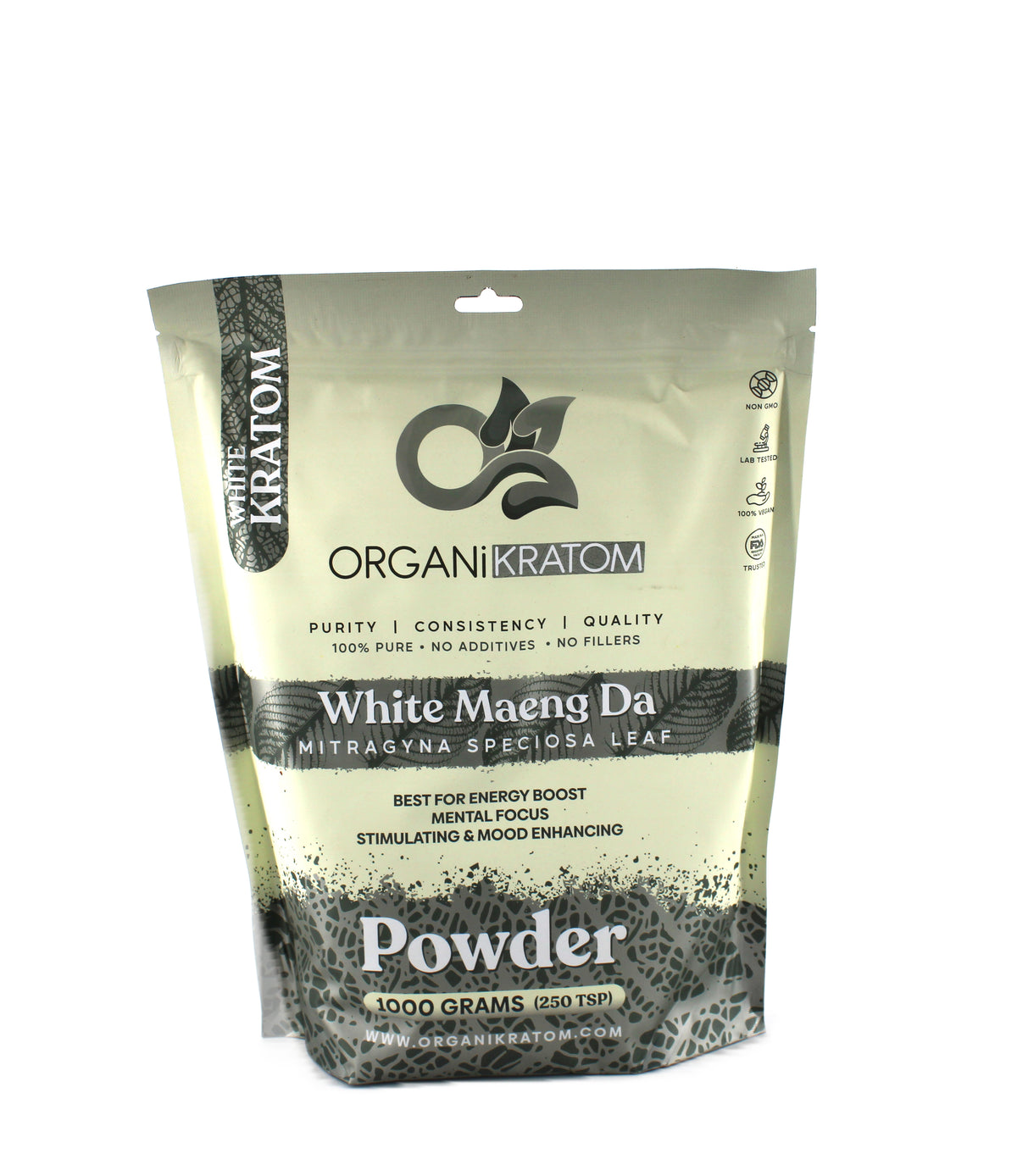 ORGANI KRATOM POWDER 1000G WHITE MAENG DA (1CT)