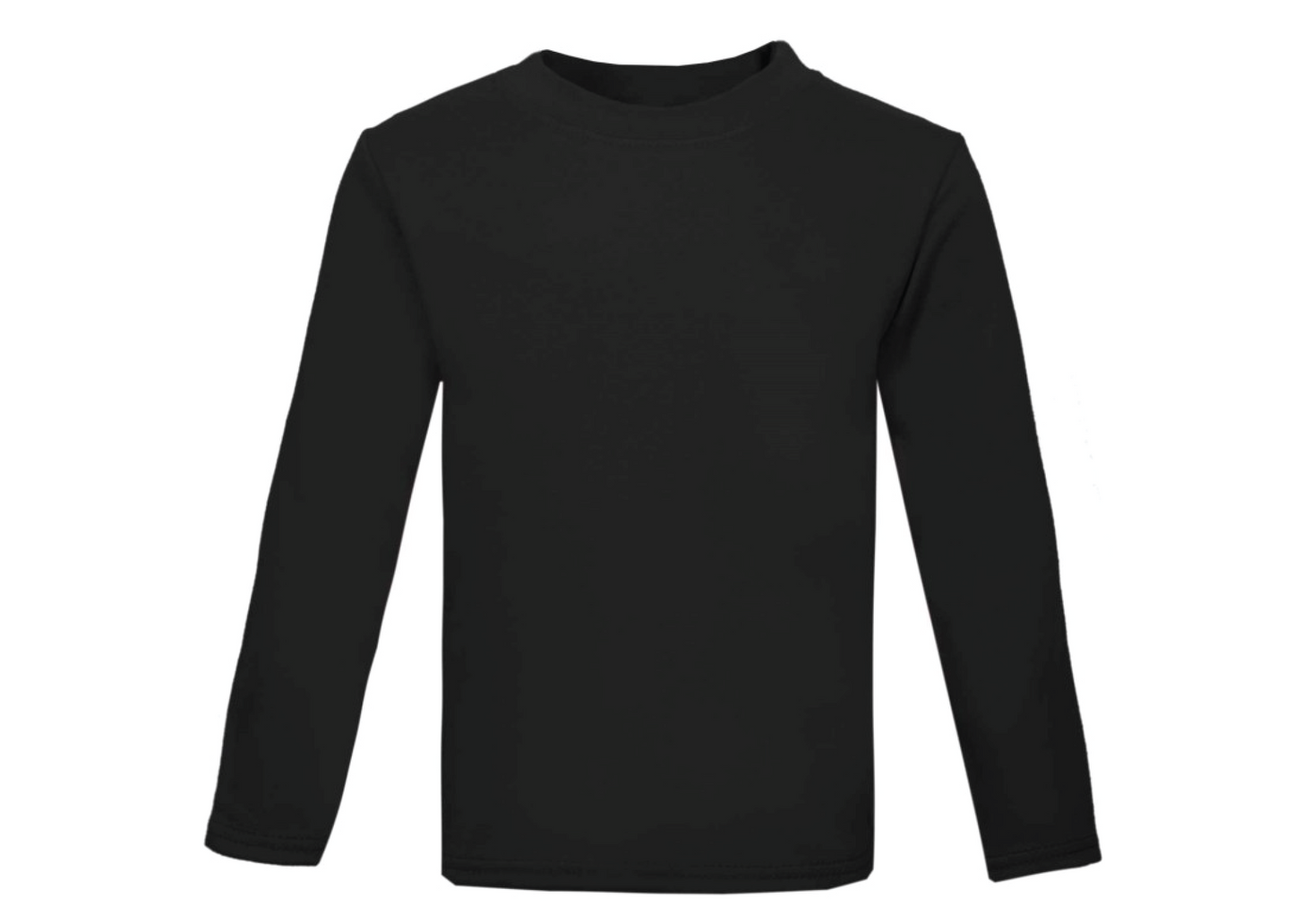 PJ's Long Sleeve Black Crew Neck (6CT)