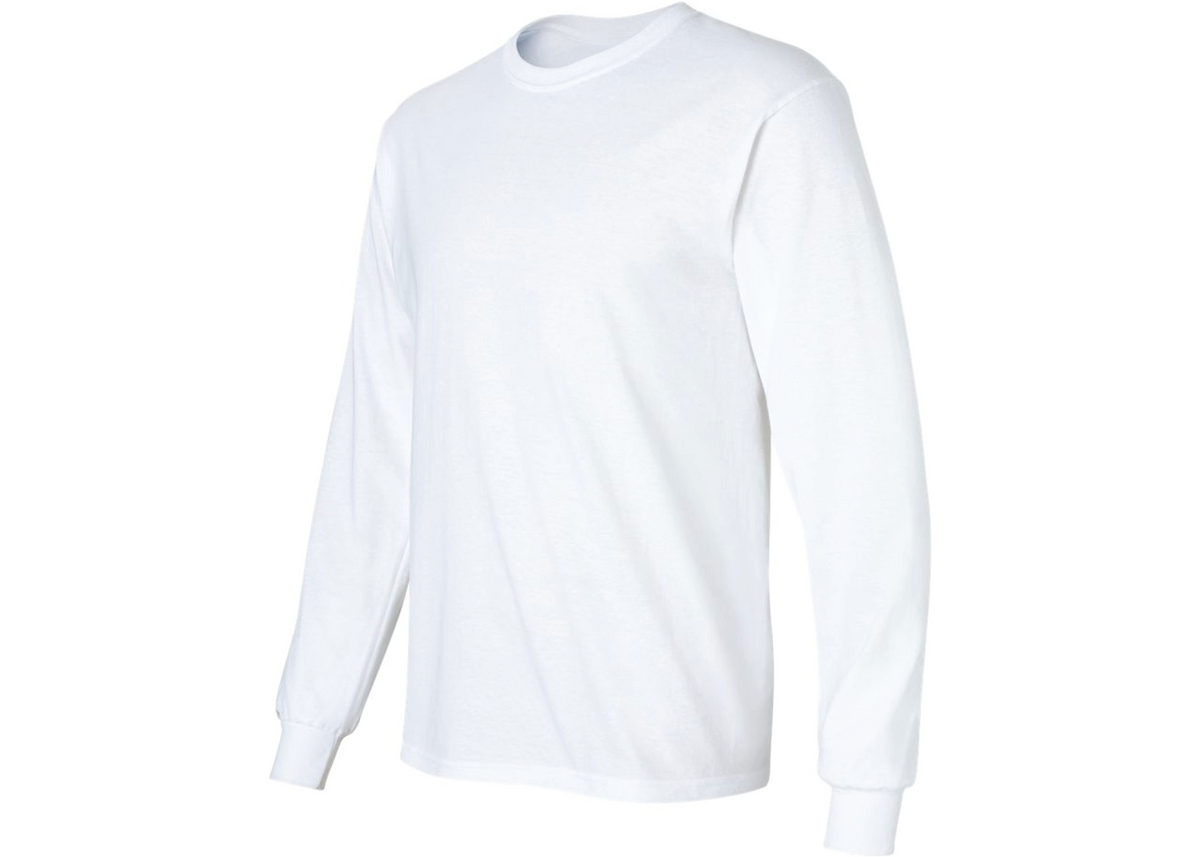 PJ's Long Sleeve White Crew Neck (6CT)