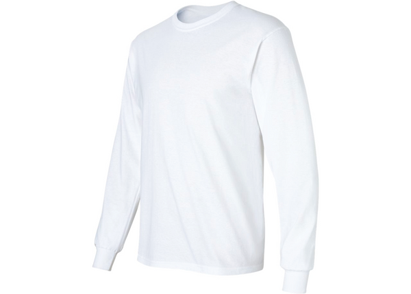 PJ's Long Sleeve White Crew Neck (6CT)