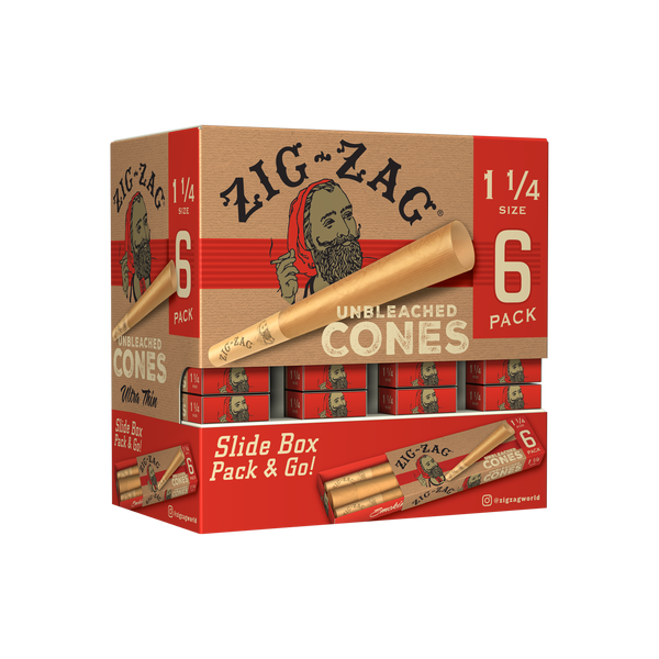 Zigzag Unbleached 1-1/4 Cones PROMO (36ct)