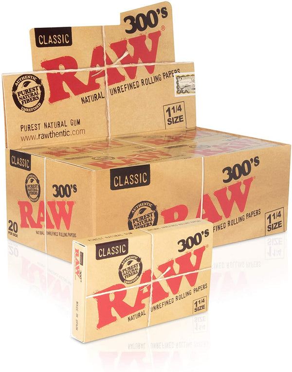 RAW 1-1/4 NATURAL UNREFINED 300’s (20ct)