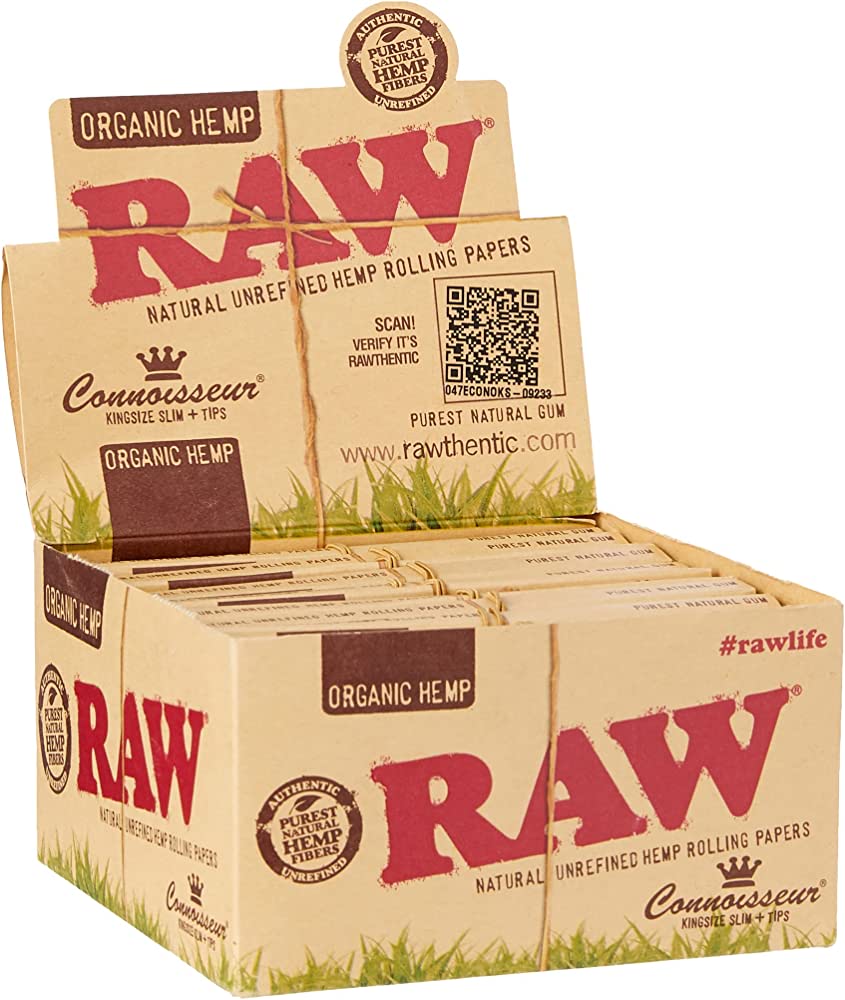 Raw K/S Connoisseur w/ Tips Organic (24CT)