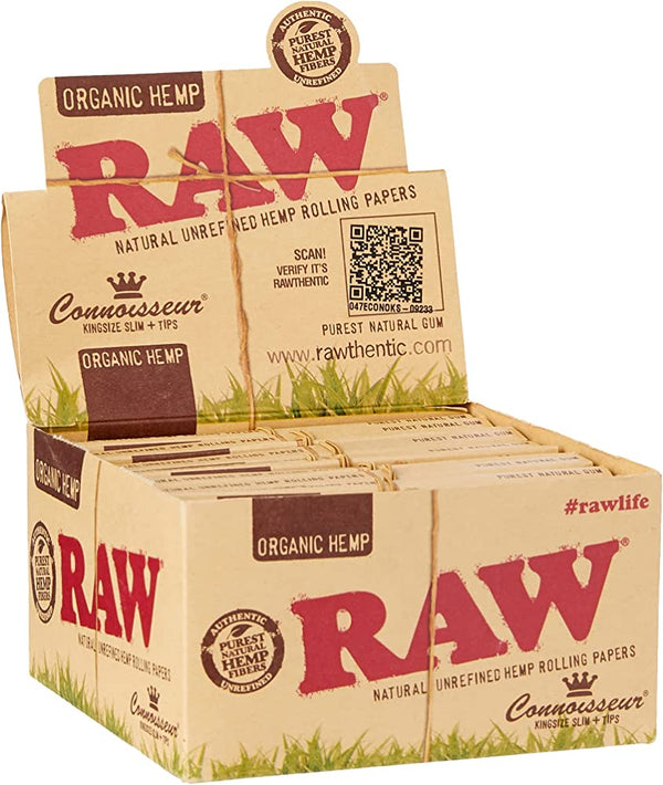Raw K/S Connoisseur w/ Tips Organic (24CT)