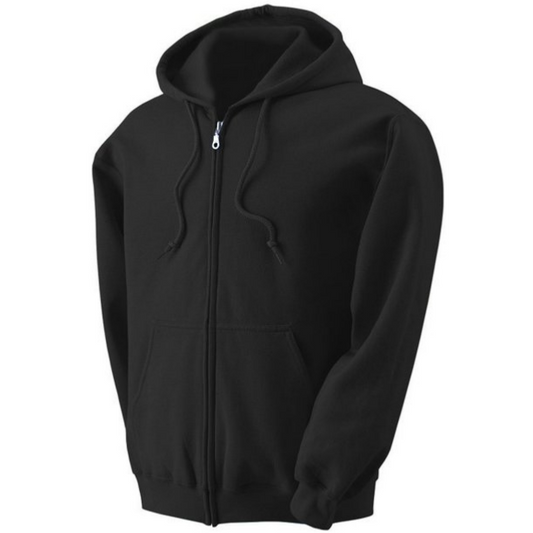 MEN'S ZIP-UP SWEATSHIRTS BLACK S-4X ASSORTED (12CT)