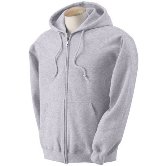 MEN'S ZIP-UP SWEATSHIRTS GREY S-4X ASSORTED (12CT)