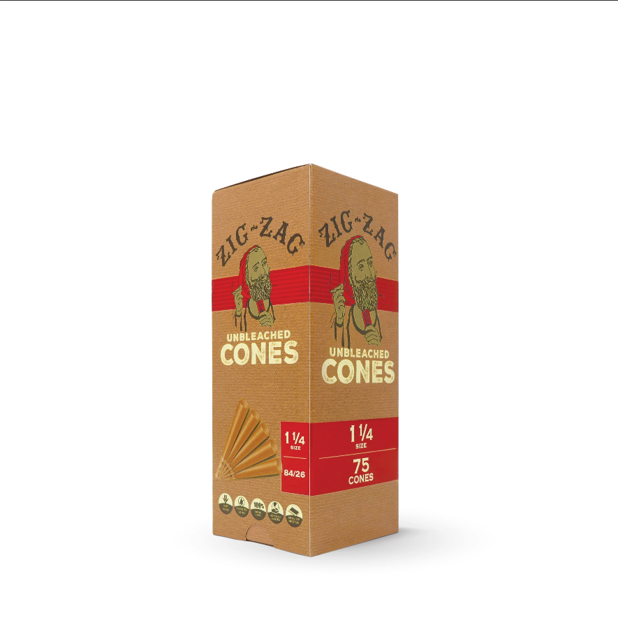 ZigZag Bulk Mini Unbleached Cones 1-1/4 75pk (1ct)