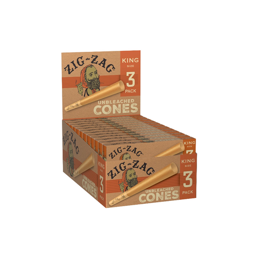 Zigzag Unbleached K/S Cones (24ct)