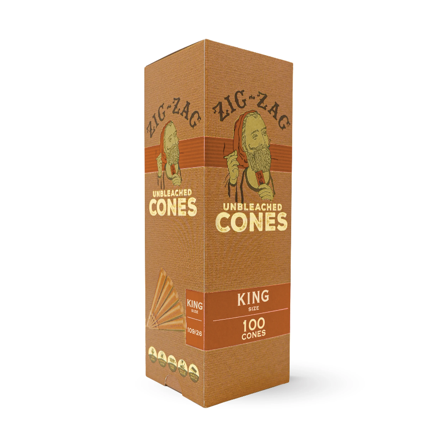 ZigZag Bulk Mini Unbleached Cones K/S 100pk (1ct)