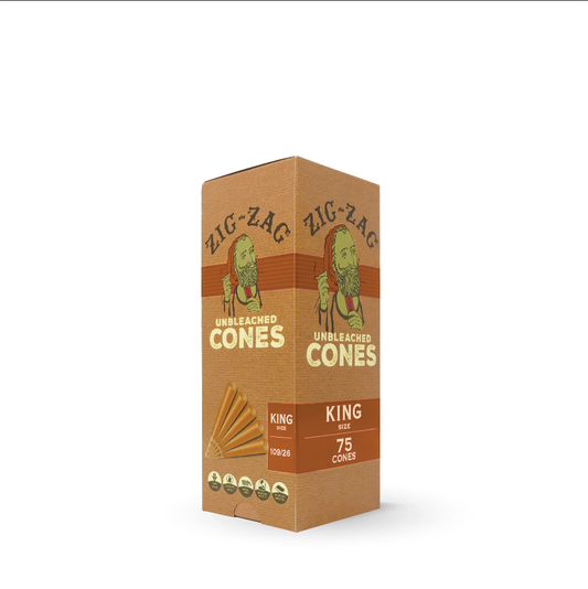 ZigZag Bulk Mini Unbleached Cones K/S 75pk (1ct)