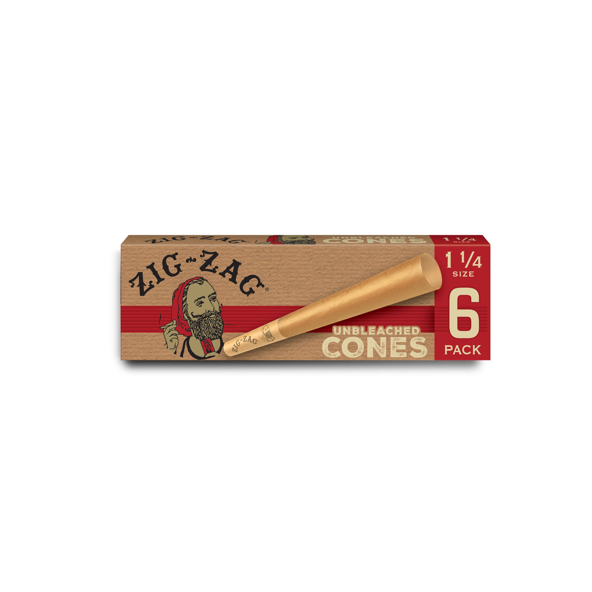 Zigzag Unbleached 1-1/4 Cones (24ct)