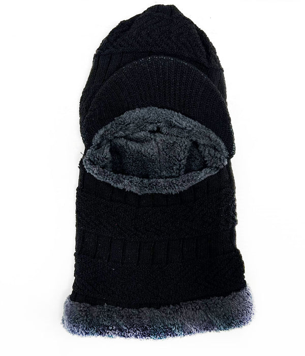 1-HOLE WINTER MASK W/FLEECE AND BRIM ASSORTED (1CT)