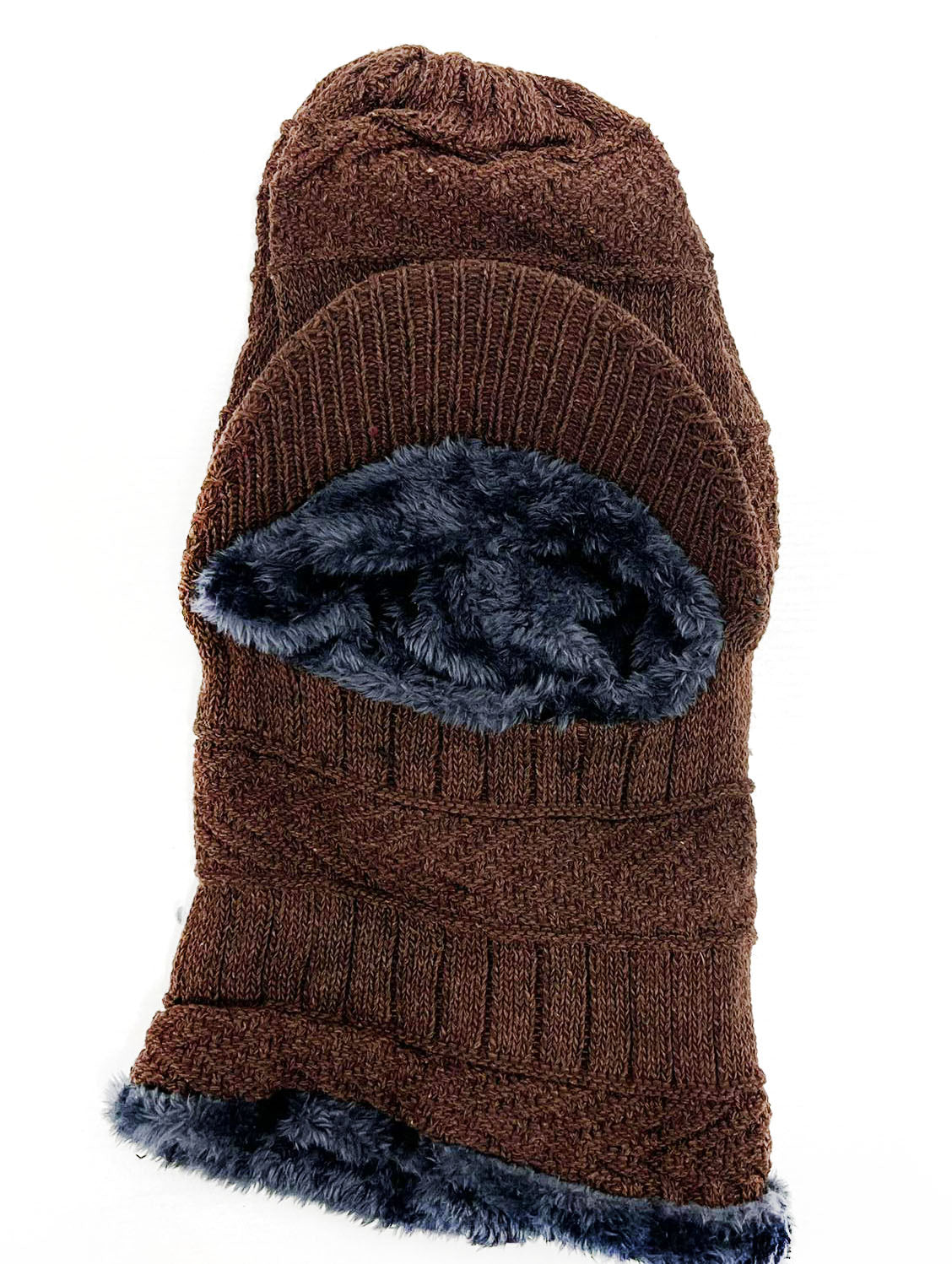 1-HOLE WINTER MASK W/FLEECE AND BRIM ASSORTED (1CT)