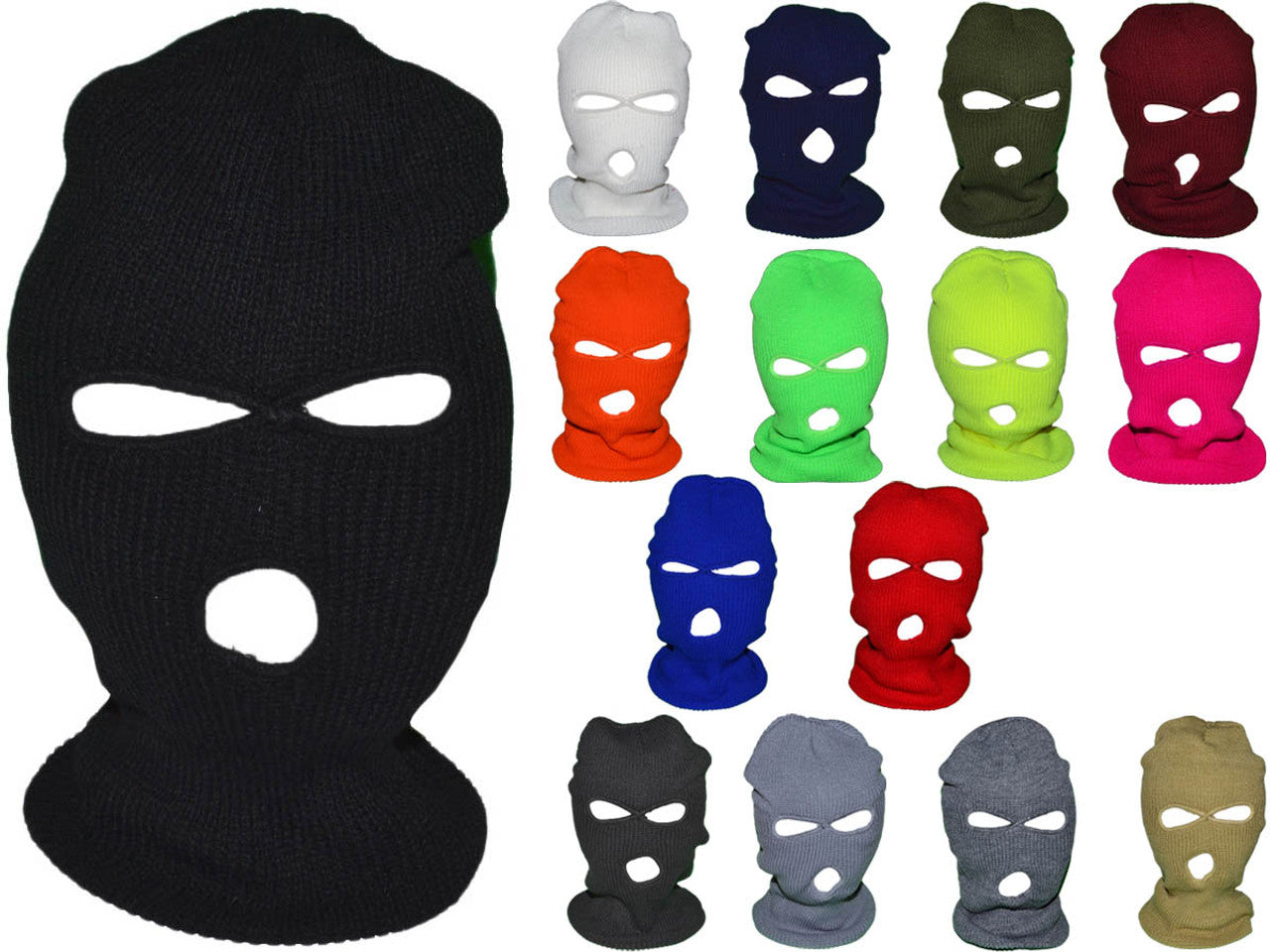 FULL COLORED SKI MASK (12CT)