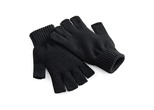 Half-Finger Black Gloves (12CT)