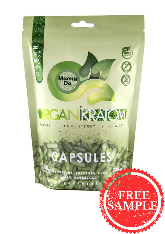 ORGANI KRATOM CAPSULES 500PK GREEN MAENG DA (1CT)