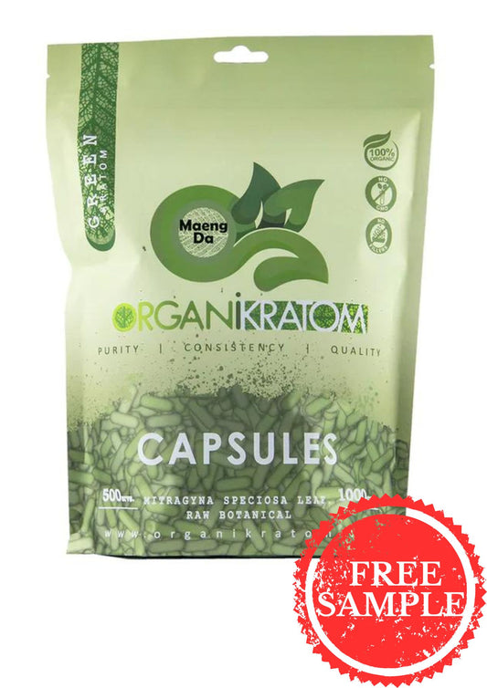 ORGANI KRATOM CAPSULES 1000PK GREEN MAENG DA (1CT)