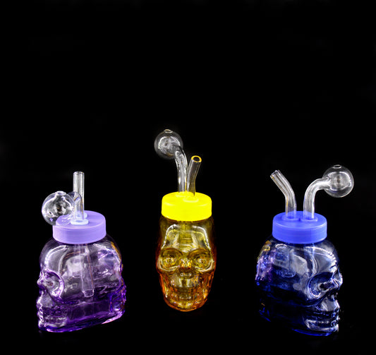 DOUBLE SIDED SKULL HEAD w/SILICONE MOUTH PIECE OLB (1CT)