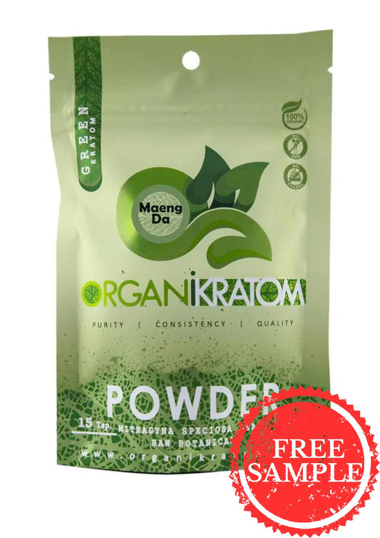 ORGANI KRATOM POWDER 50G GREEN MAENG DA (1CT)