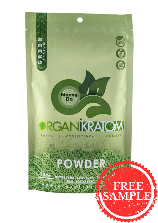 ORGANI KRATOM POWDER 100G GREEN MAENG DA (1CT)