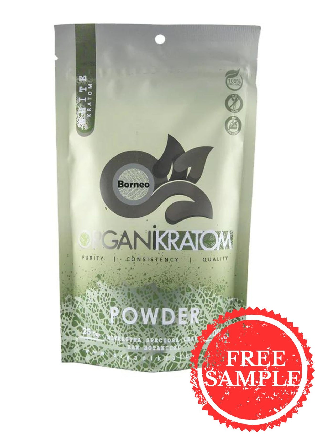 ORGANI KRATOM POWDER 100G WHITE BORNEO (1CT)