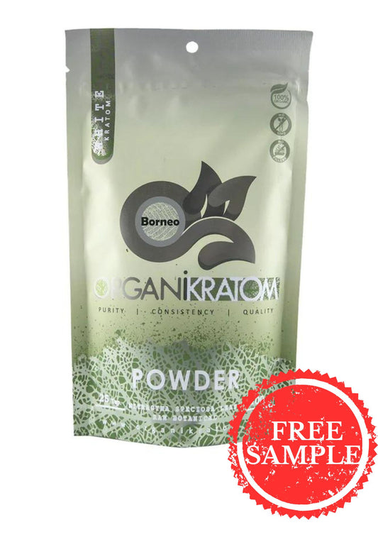 ORGANI KRATOM POWDER 100G WHITE BORNEO (1CT)