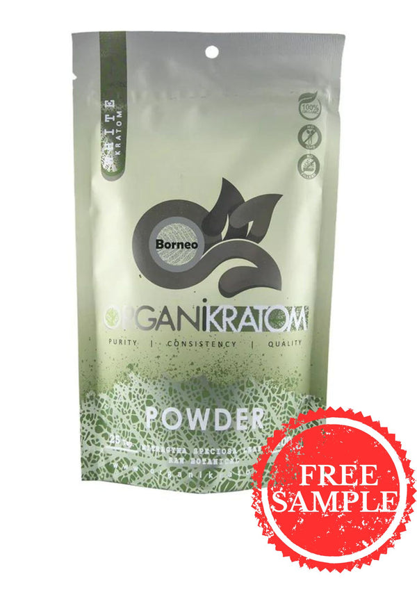ORGANI KRATOM POWDER 100G WHITE BORNEO (1CT)